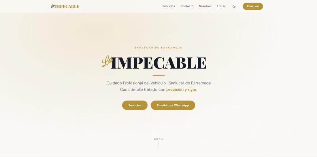 Web pública de La Impecable